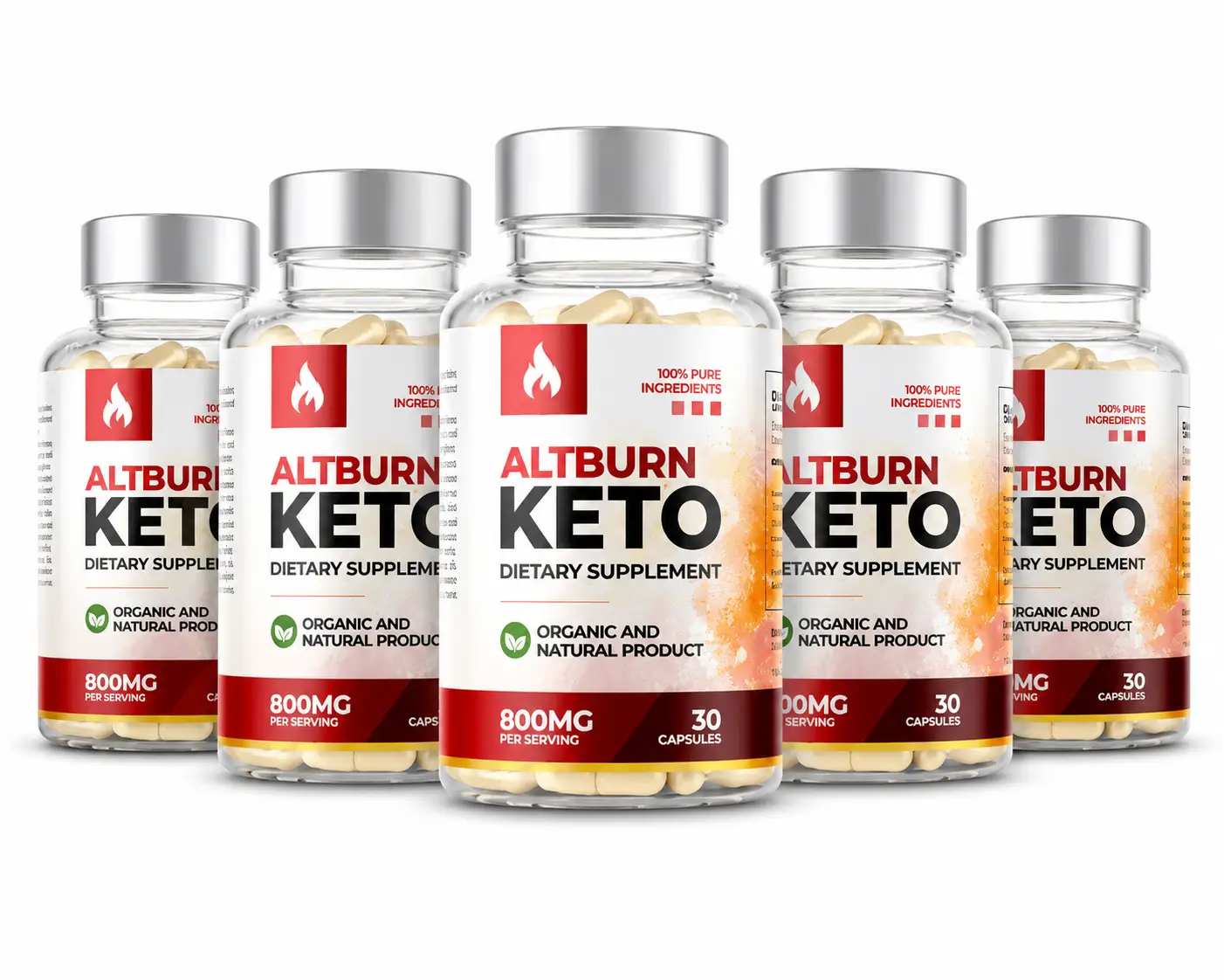 AltBurn Keto 5 bottle package